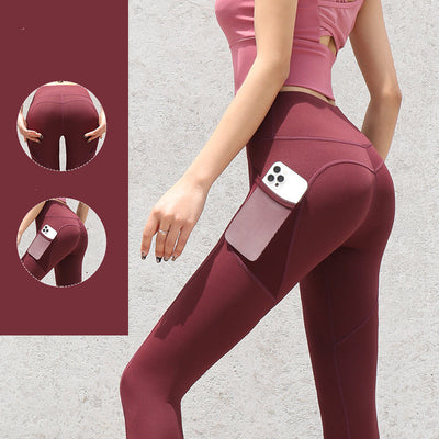 Pantalones Deportivos Cintura Alta con Efecto Realce en Cadera Melocotón - Image 15