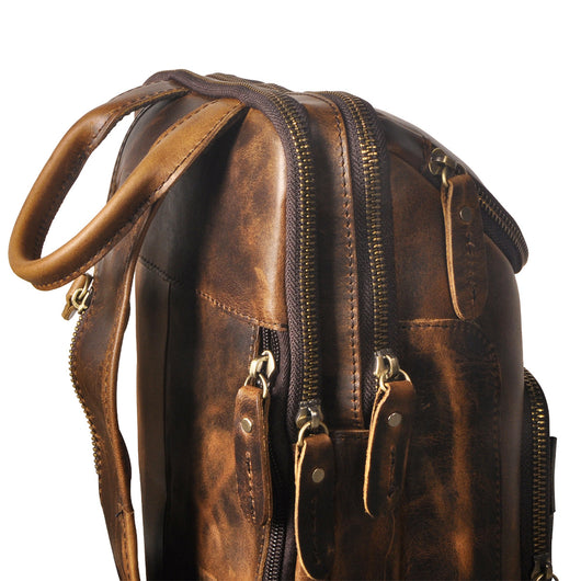 Bolsa de Pecho Retro en Cuero Crazy Horse Premium para Hombre - Image 20