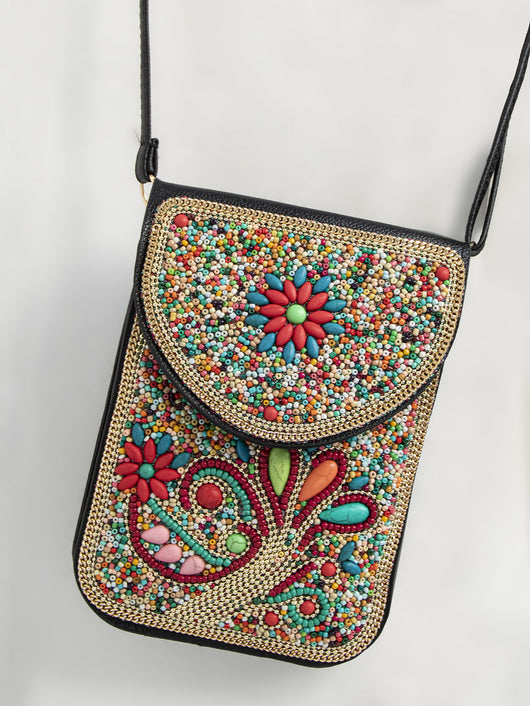 Bolsa Bohemia para Celular con Cuentas y Concha Marina - Image 18