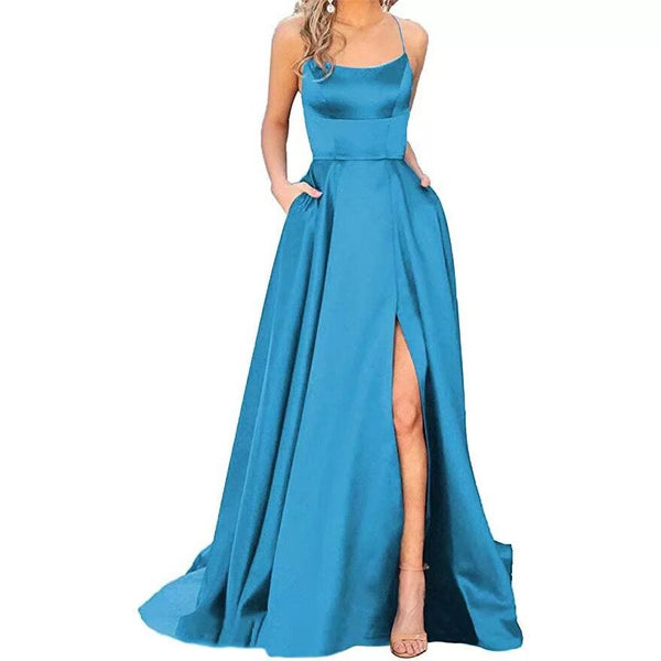 Vestido Largo Ajustado con Hombros Descubiertos para Damas de Honor y Eventos