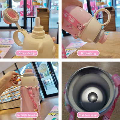 Termo Infantil con Popote Diseño Osito - Gran Capacidad y Aislamiento Térmico - Image 15