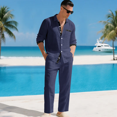 Conjunto de Lino para Hombre: Camisa y Pantalón - Image 6