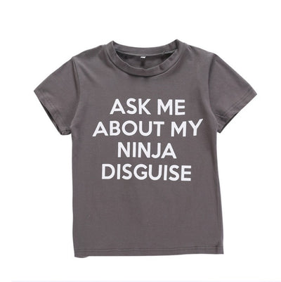 Playera Familiar a Juego - Papá e Hijo con Diseño de Letras y Caricaturas