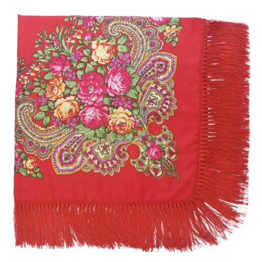 Pañuelo Floral Retro con Flecos para Mujer - Image 29