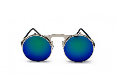 Gafas de Sol Steampunk Retro Abatibles Marco Redondo Metal - Image 7
