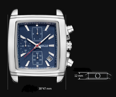 Reloj Cuadrado Vintage Multifunción para Hombre - Image 7