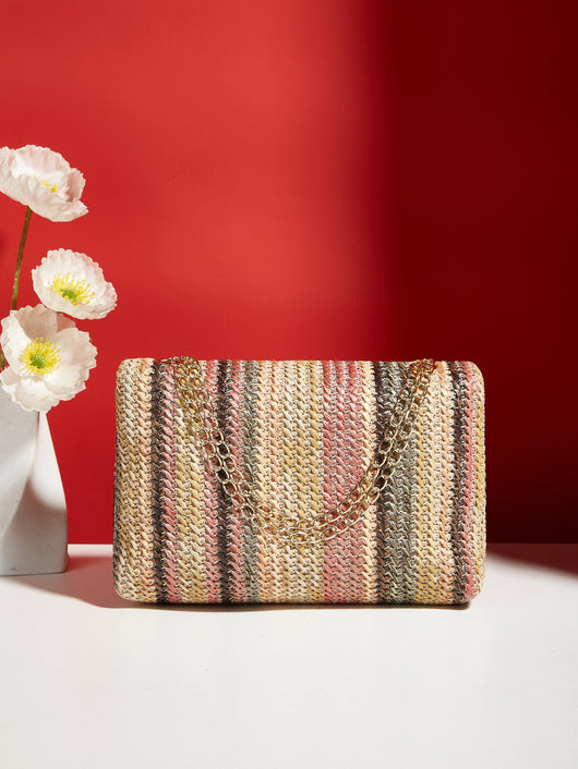 Bolsa Bandolera Cuadrada de Paja con Cierre de Candado - Image 17