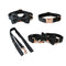 Collar Correa para Perro con Lunares Negro