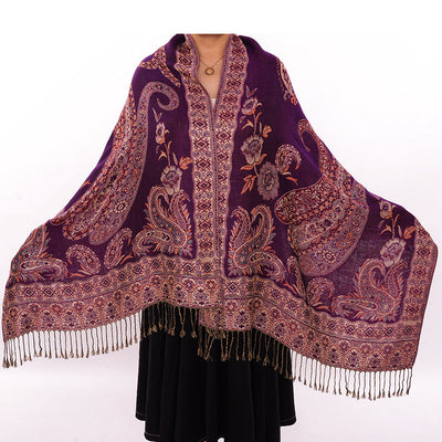 Poncho Bohemio Étnico Jacquard - Estilo Retro Nacional - Image 9