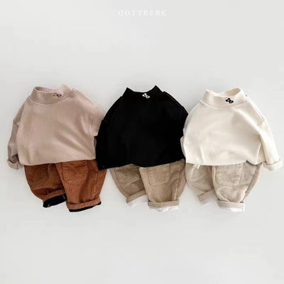 Pantalones de Pana Coreanos con Forro Polar y Parches - Image 6