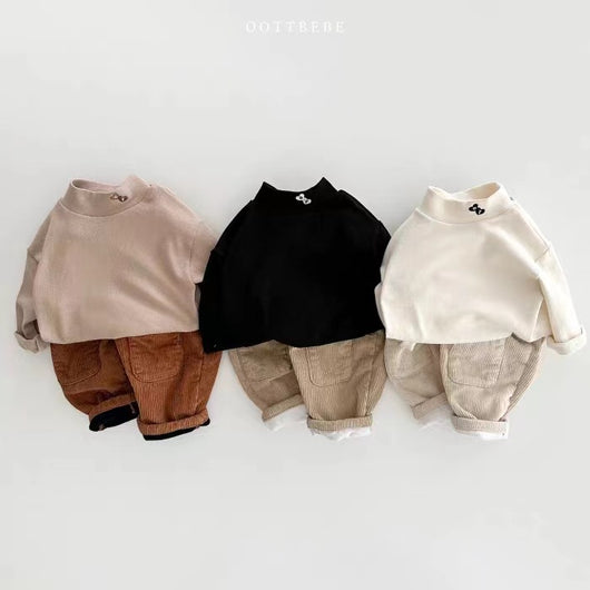Pantalones de Pana Coreanos con Forro Polar y Parches - Image 6