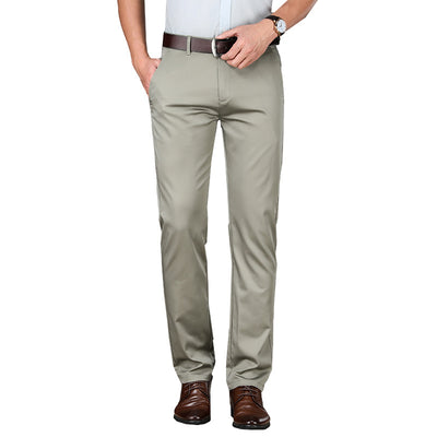 Pantalones Rectos Hombre Seda Helada con Elasticidad - Image 9