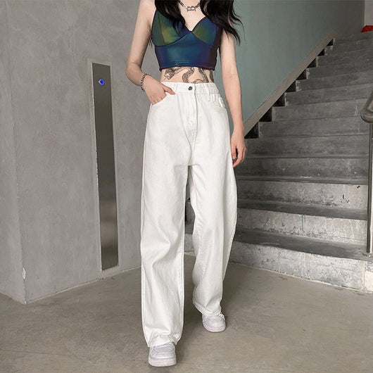 Jeans de Talle Alto Rectos y Anchos para el Día a Día - Image 14