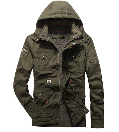 Chaqueta de Algodón Puro Lavado con Terciopelo Engrosado y Forro Removible - Image 6