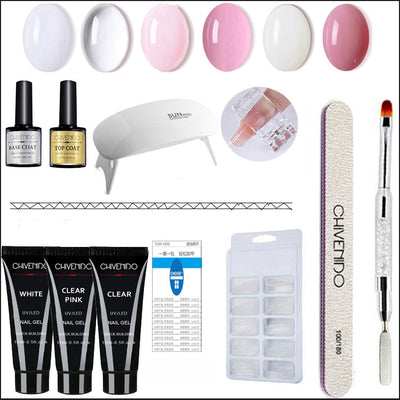 Kit de 14 Geles de Extensión de Uñas UV Transparentes para Nail Art Profesional - Image 7