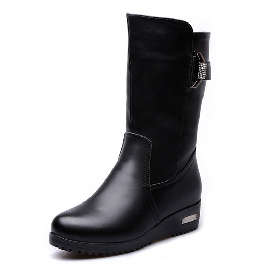 Botas de Cuero para Mujer con Forro de Piel y Suela Plana - Image 11