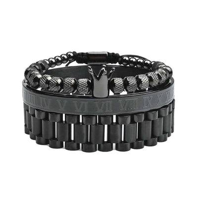 Pulsera de Acero Inoxidable para Hombre con Piña y Texto Romano - Image 6