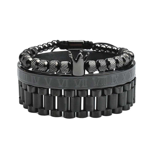 Pulsera de Acero Inoxidable para Hombre con Piña y Texto Romano - Image 6