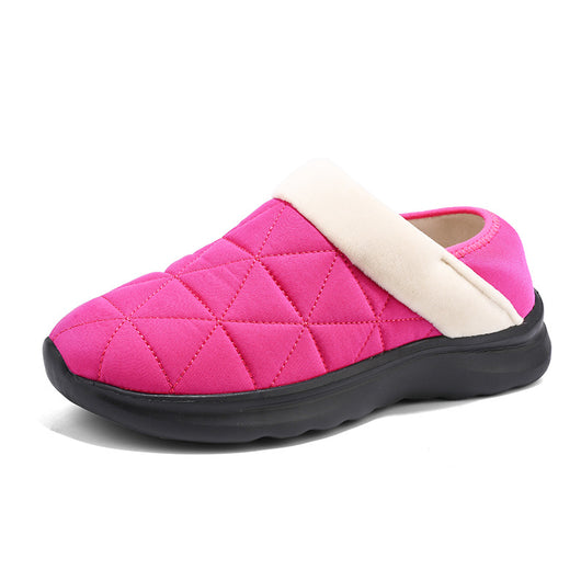 Pantuflas de Pareja en Algodón Cálido - Diseño Liso para Casa - Image 9