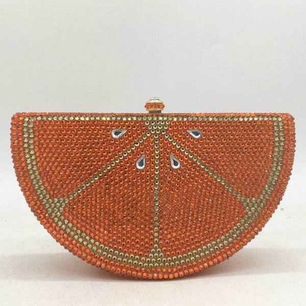 Cartera de Fiesta Diamantada con Base Plana para Mujer