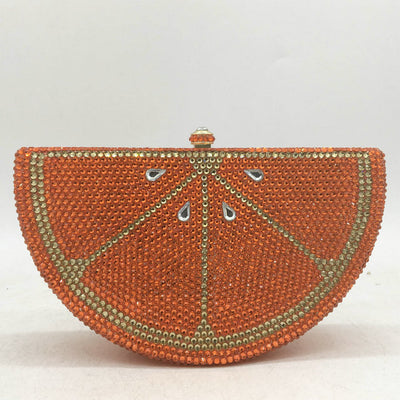 Cartera de Fiesta Diamantada con Base Plana para Mujer