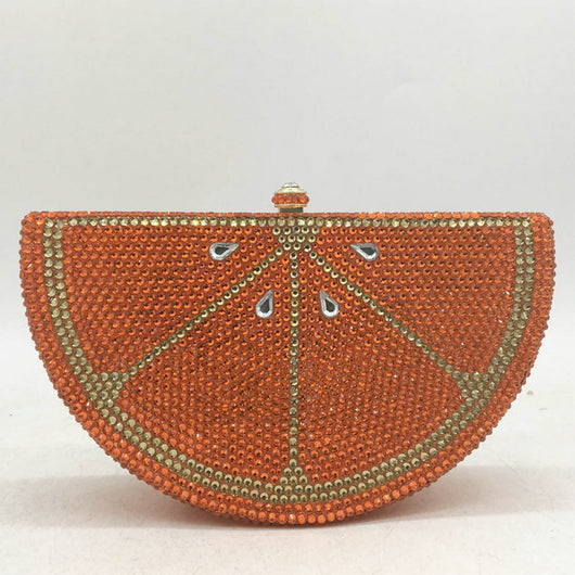 Cartera de Fiesta Diamantada con Base Plana para Mujer