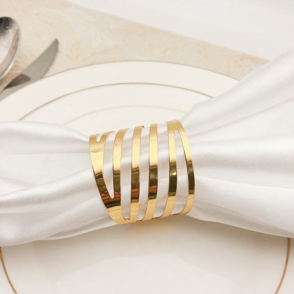 Anillo Servilletero Dorado Estilo Western para Restaurante