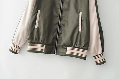 Chaqueta Larga con Cuello Mao y Bordado de Grúa Floral en la Espalda - Image 18
