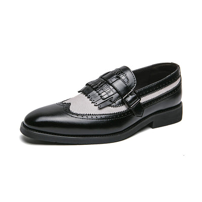 Zapatos Casuales Grandes Talla Extra con Punta Aguda y Flecos Modernos - Image 14