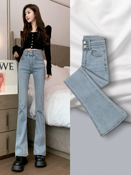 Pantalones Sueltos Acampanados para Mujer - Primavera y Otoño