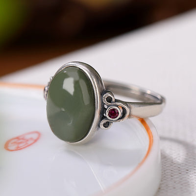 Anillo de Plata Esterlina con Zafiro Hetian para Mujer - Image 11