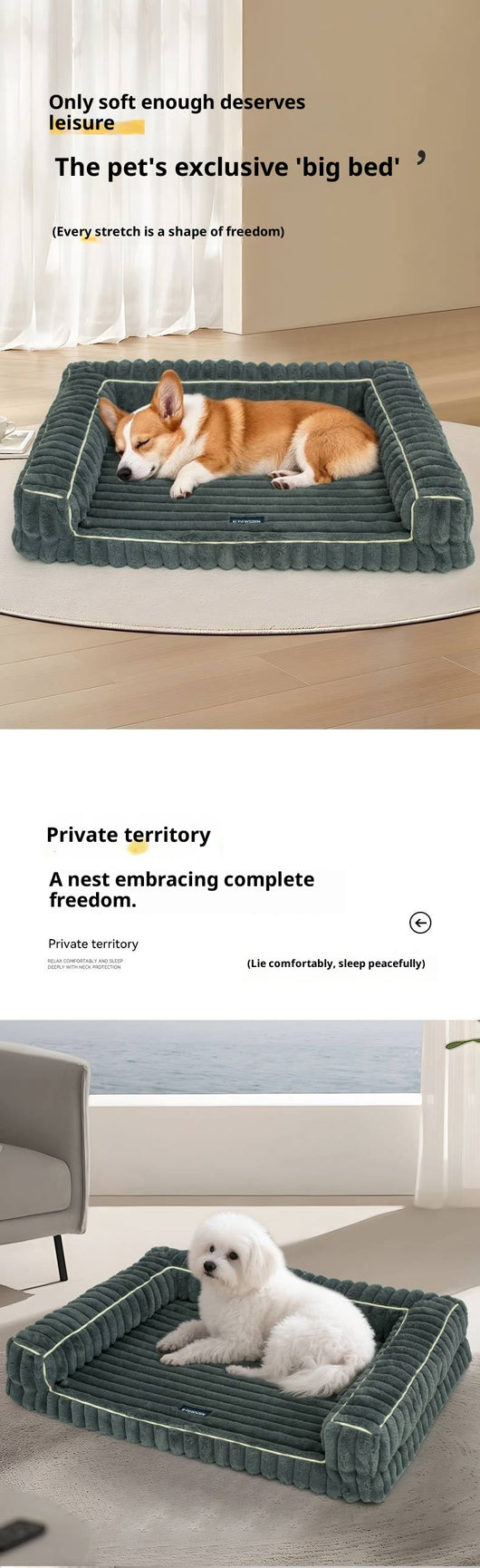 Cama Desmontable para Mascotas con Tejido Angora sin Pelo - Image 11