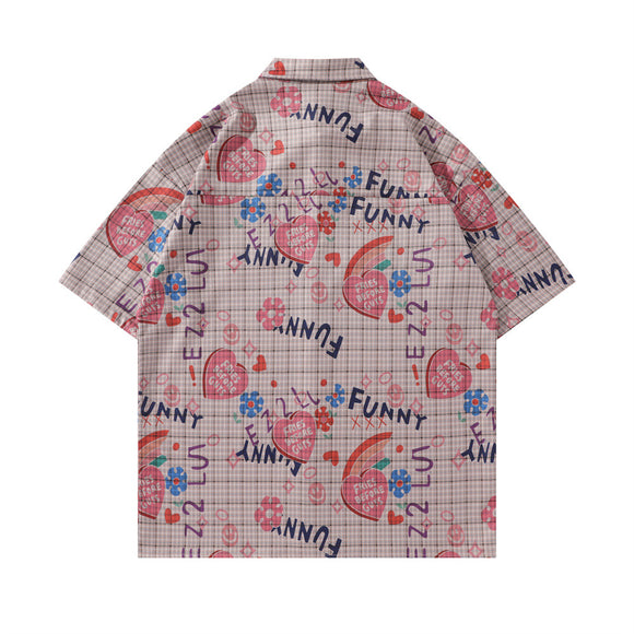 Camisa Casual de Cuadros Love Letter para Hombre