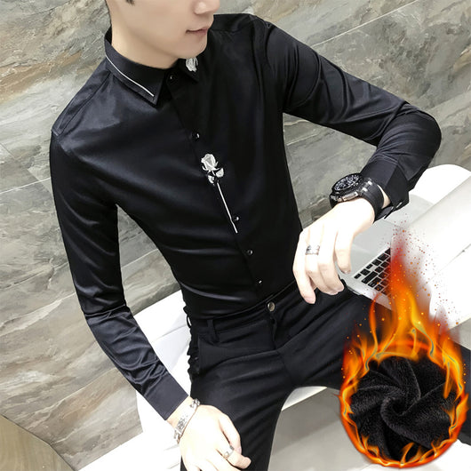 Camisa Casual Manga Larga Slim Fit Tendencia - Image 13