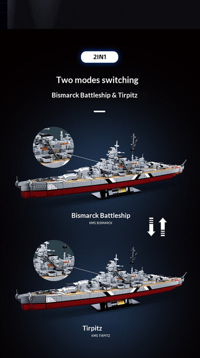 Portaaviones Acorazado Bismarck - Juguete Educativo de Ensamblaje Infantil - Image 14