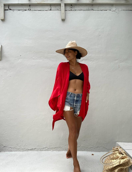 Cardigan Corto Casual para Playa con Protección Solar - Image 5