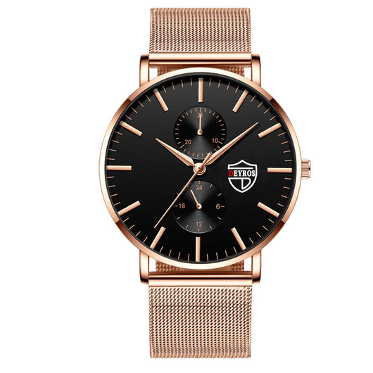 Reloj de Hombre Elegante con Malla Chapada al Vacío - Image 6