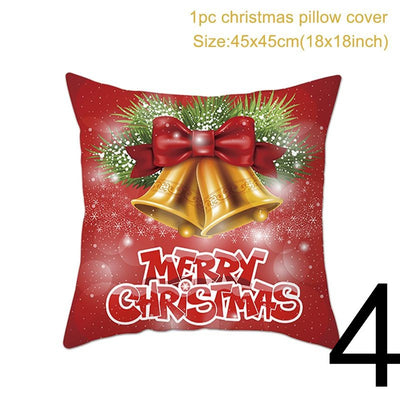 Funda de Almohada Navideña con Estampado Santa para Decoración del Hogar - Image 74