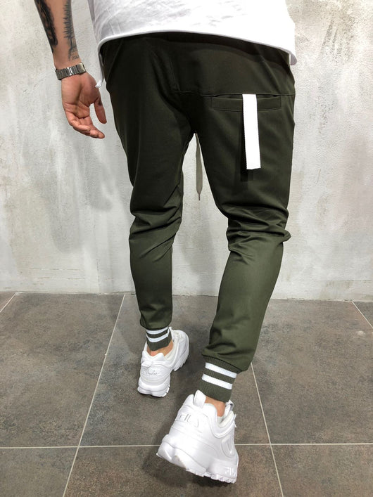 Pantalones Casuales de Algodón con Diseño Spliced para Hombre - Image 28