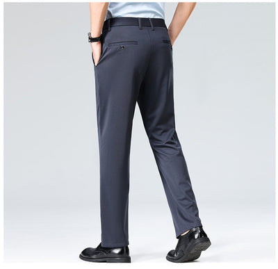Pantalones Casuales Ejecutivos Slim Fit Ice Silk Antirruga para Hombre - Image 9