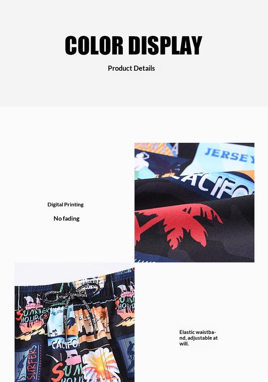 Shorts de Playa para Parejas con Estampado Digital de Secado Rápido - Image 19