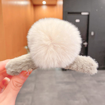 Pinza para Cabello Grande con Bola de Peluche y Estilo Elegante - Image 10