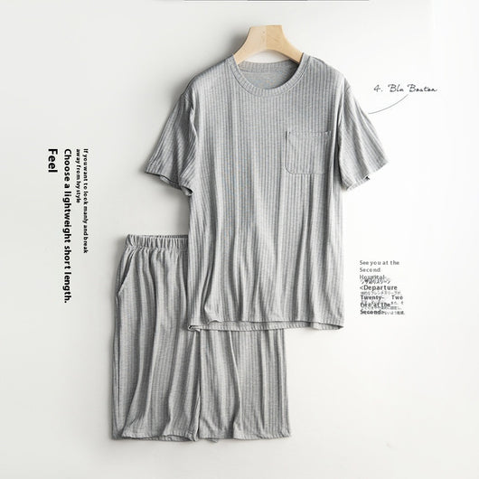 Conjunto de Pijama Ligero para Hombre - Camiseta y Shorts de Verano - Image 2