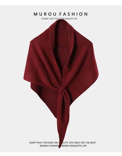 Pañoleta Triangular de Lana Pura para Otoño e Invierno - Image 51