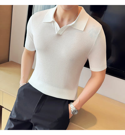Polo Casual Transpirable con Cuello en V para Hombre - Image 14