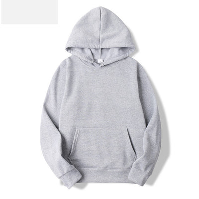 Sudadera con Capucha de Manga Larga - Suéter Casual de Color Sólido