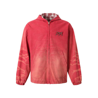 Chaqueta Reversible Hombre Diseño Cuadros Estampado Digital Moda Europea - Image 25