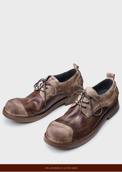 Zapatos de Cuero Genuino Hechos a Mano Estilo Británico Otoñal para Hombre - Image 15