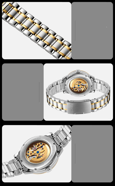 Reloj Mecánico Automático de Cuero para Hombre - Elegancia Empresarial - Image 10