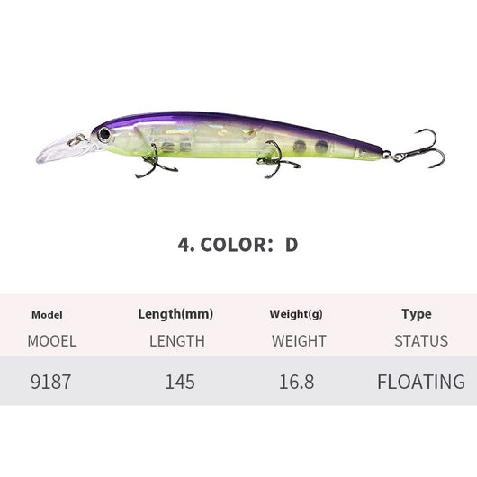Señuelo Flotante de Lengüeta Profunda para Pesca en Agua Salada - Image 9
